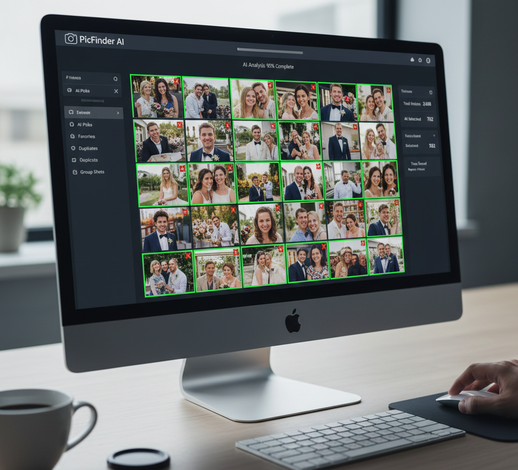 AI photo culling software helps photographers sort thousands of wedding images quickly
